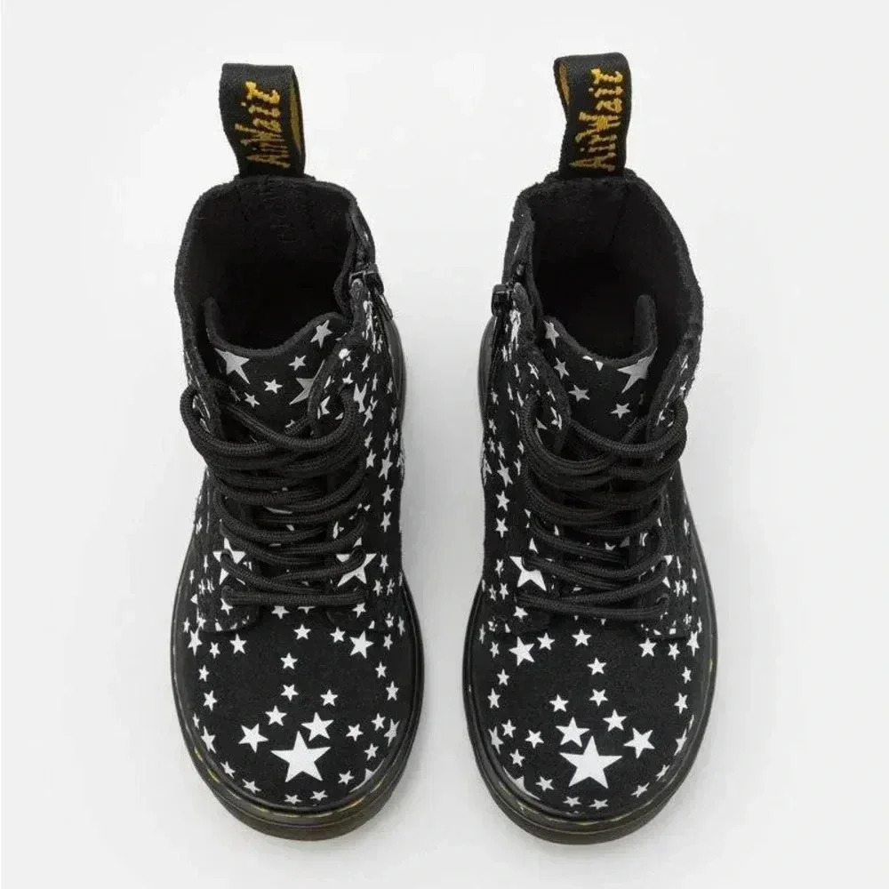 Junior 1460 Pascal Star Suede Lace Up Boots - Picture 2 of 5